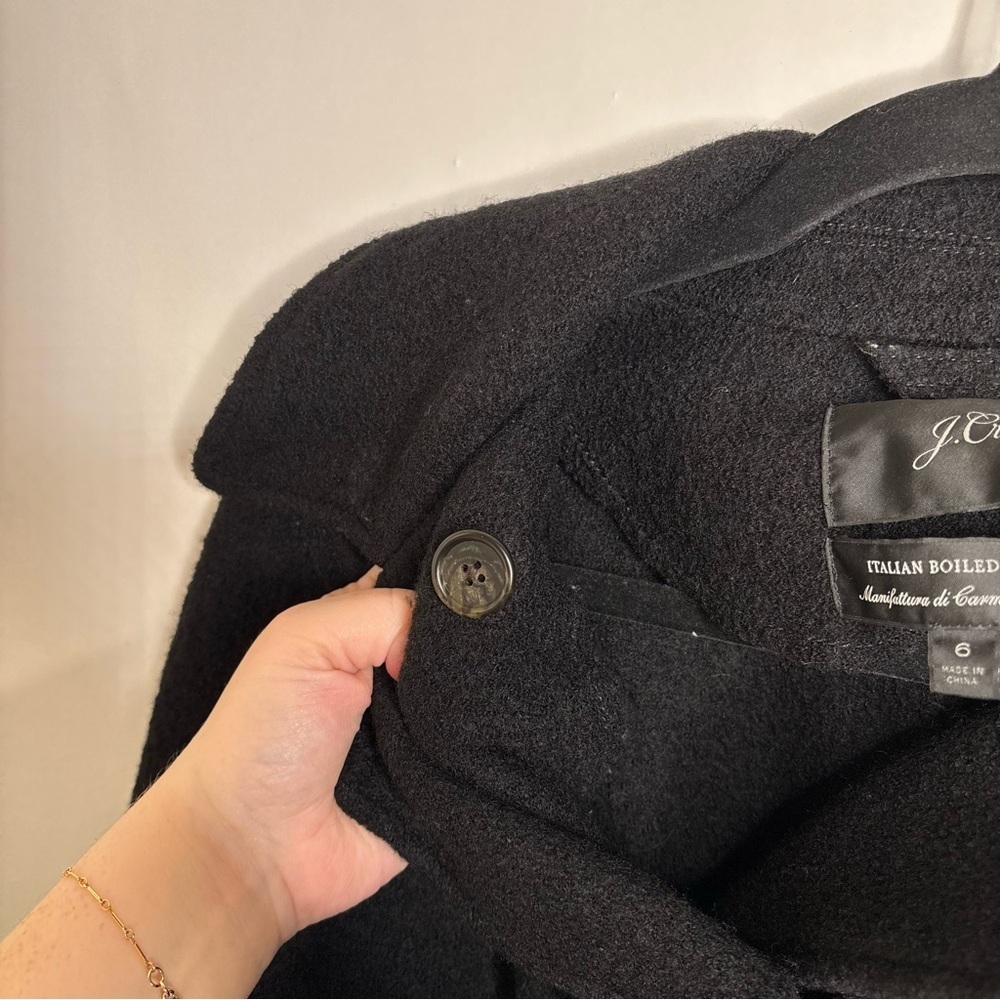 J. Crew Italian Boiled Wool Peacoat size 6 - Picture 8 of 11